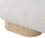 Robertson Cream Boucle Fabric Bench 22001Cream Meridian Furniture