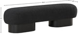 Robertson Black Boucle Fabric Bench 22002Black Meridian Furniture