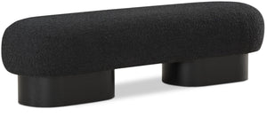 Robertson Black Boucle Fabric Bench 22002Black Meridian Furniture