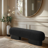 Robertson Black Boucle Fabric Bench 22002Black Meridian Furniture