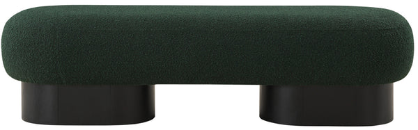 Robertson Green Boucle Fabric Bench 22002Green Meridian Furniture