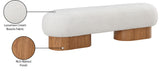 Robertson Cream Boucle Fabric Bench 22003Cream Meridian Furniture