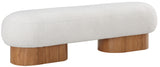 Robertson Cream Boucle Fabric Bench 22003Cream Meridian Furniture