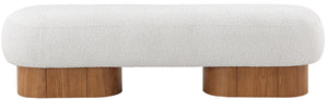 Robertson Cream Boucle Fabric Bench 22003Cream Meridian Furniture