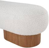 Robertson Cream Boucle Fabric Bench 22003Cream Meridian Furniture