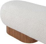 Robertson Cream Boucle Fabric Bench 22003Cream Meridian Furniture