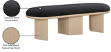 Wilshire Black Boucle Fabric Bench 22004Black Meridian Furniture