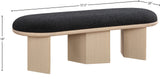 Wilshire Black Boucle Fabric Bench 22004Black Meridian Furniture