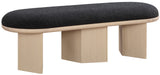 Wilshire Black Boucle Fabric Bench 22004Black Meridian Furniture