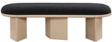 Wilshire Black Boucle Fabric Bench 22004Black Meridian Furniture