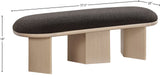 Wilshire Brown Boucle Fabric Bench 22004Brown Meridian Furniture