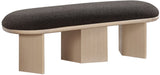 Wilshire Brown Boucle Fabric Bench 22004Brown Meridian Furniture