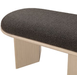 Wilshire Brown Boucle Fabric Bench 22004Brown Meridian Furniture