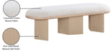 Wilshire Cream Boucle Fabric Bench 22004Cream Meridian Furniture