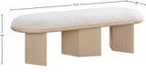 Wilshire Cream Boucle Fabric Bench 22004Cream Meridian Furniture