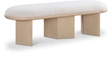 Wilshire Cream Boucle Fabric Bench 22004Cream Meridian Furniture