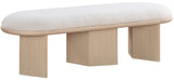 Wilshire Cream Boucle Fabric Bench 22004Cream Meridian Furniture