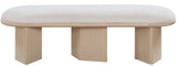 Wilshire Cream Boucle Fabric Bench 22004Cream Meridian Furniture