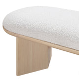 Wilshire Cream Boucle Fabric Bench 22004Cream Meridian Furniture