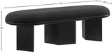 Wilshire Black Boucle Fabric Bench 22005Black Meridian Furniture