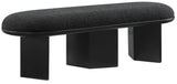 Wilshire Black Boucle Fabric Bench 22005Black Meridian Furniture