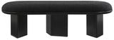 Wilshire Black Boucle Fabric Bench 22005Black Meridian Furniture