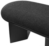 Wilshire Black Boucle Fabric Bench 22005Black Meridian Furniture