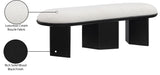 Wilshire Cream Boucle Fabric Bench 22005Cream Meridian Furniture