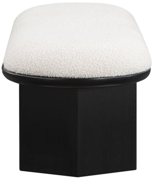 Wilshire Cream Boucle Fabric Bench 22005Cream Meridian Furniture