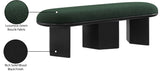 Wilshire Green Boucle Fabric Bench 22005Green Meridian Furniture