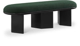 Wilshire Green Boucle Fabric Bench 22005Green Meridian Furniture