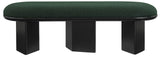 Wilshire Green Boucle Fabric Bench 22005Green Meridian Furniture