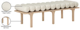 Landon Cream Vegan Leather Bench 22007Cream Meridian Furniture