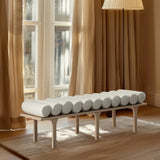 Landon Cream Vegan Leather Bench 22007Cream Meridian Furniture