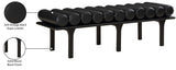 Landon Black Vegan Leather Bench 22008Black Meridian Furniture