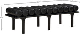 Landon Black Vegan Leather Bench 22008Black Meridian Furniture