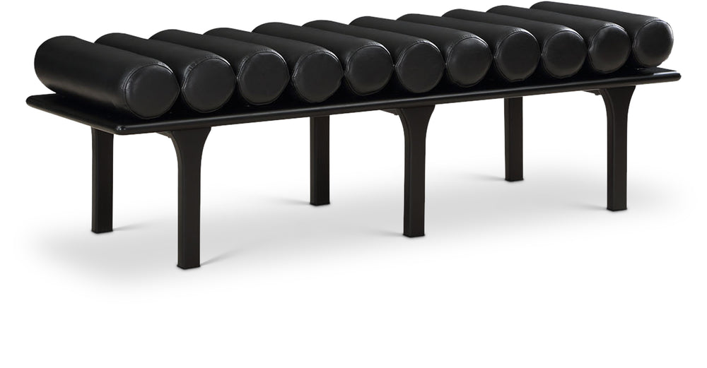 Landon Black Vegan Leather Bench 22008Black Meridian Furniture
