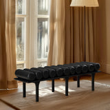 Landon Black Vegan Leather Bench 22008Black Meridian Furniture