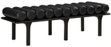 Landon Black Vegan Leather Bench 22008Black Meridian Furniture