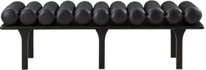 Landon Black Vegan Leather Bench 22008Black Meridian Furniture