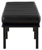 Landon Black Vegan Leather Bench 22008Black Meridian Furniture