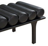 Landon Black Vegan Leather Bench 22008Black Meridian Furniture