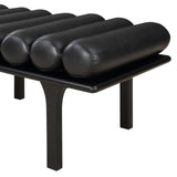 Landon Black Vegan Leather Bench 22008Black Meridian Furniture