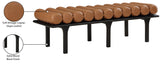 Landon Cognac Vegan Leather Bench 22008Cognac Meridian Furniture