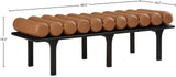 Landon Cognac Vegan Leather Bench 22008Cognac Meridian Furniture