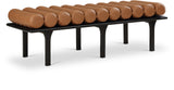 Landon Cognac Vegan Leather Bench 22008Cognac Meridian Furniture