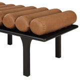 Landon Cognac Vegan Leather Bench 22008Cognac Meridian Furniture