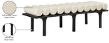 Landon Cream Vegan Leather Bench 22008Cream Meridian Furniture