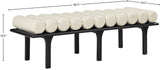 Landon Cream Vegan Leather Bench 22008Cream Meridian Furniture