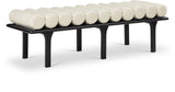 Landon Cream Vegan Leather Bench 22008Cream Meridian Furniture